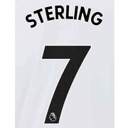 Manchester City 2021/22 Away Sterling #7 Jersey Name Set-Black