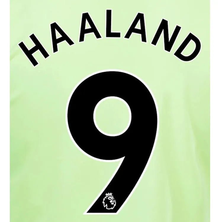 Manchester City 2022-23 Third Haaland #9 Jersey Name Set Black
