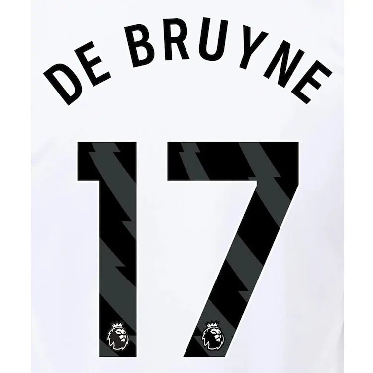 Manchester City 2023-Away De Bruyne #17 Jersey Name Set-Black (Back)