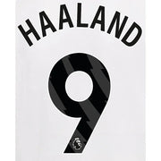 Manchester City 2023-Away Haaland #9 Jersey Name Set-Black