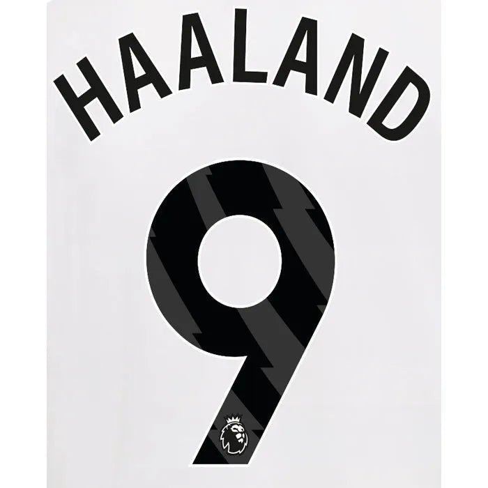 Manchester City 2023-Away Haaland #9 Jersey Name Set-Black