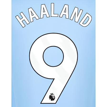 Manchester City 2023-Home Haaland #9 Youth Jersey Name Set-White