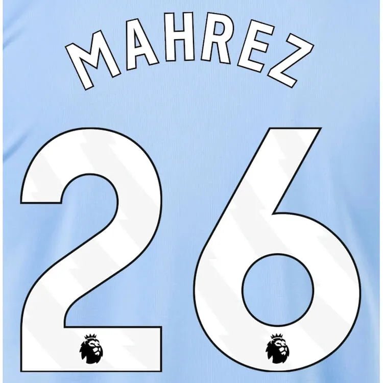 Manchester City 2023 24 Home Mahrez #26 Jersey Name Set (Back)