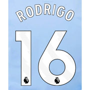 Manchester City 2023- Home Rodrigo #16 Jersey Name Set-White (Back)