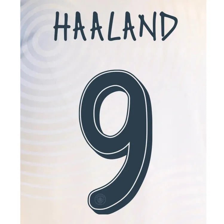 Manchester City 2024-25 Fourth Haaland #9 Official Name Set (CL Version) (Back)