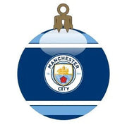 Manchester City Glass Ball Christmas Tree Ornament - Navy