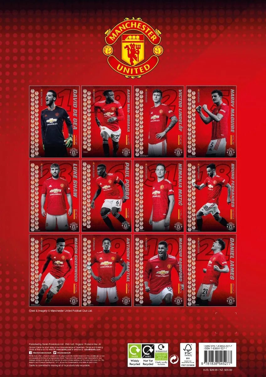 Manchester United 2021 Official Calendar