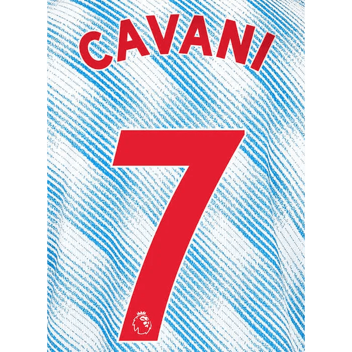 Manchester United 2021/22 Away Cavani #7 Jersey Name Set-Red (Main)