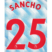 Manchester United 2021/22 Away Sancho #25 Jersey Name Set-Red