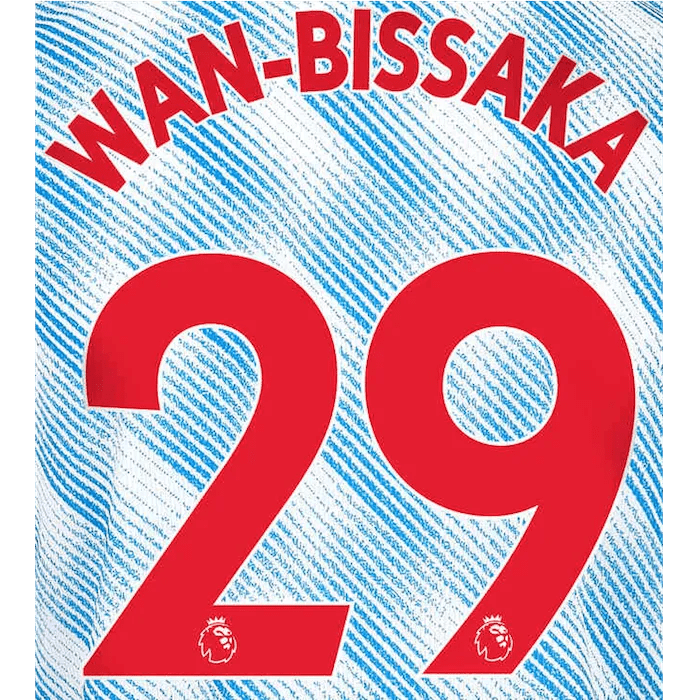 Manchester United 2021/22 Away Wan-Bissaka #29 Jersey Name Set-Red