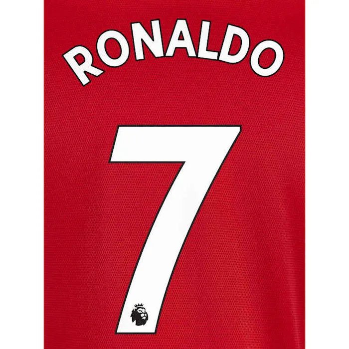 Manchester United 2021/22 Home Ronaldo #7 YOUTH Jersey Name Set