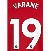 Manchester United 2021/22 Home Varane #19 Jersey Name Set White