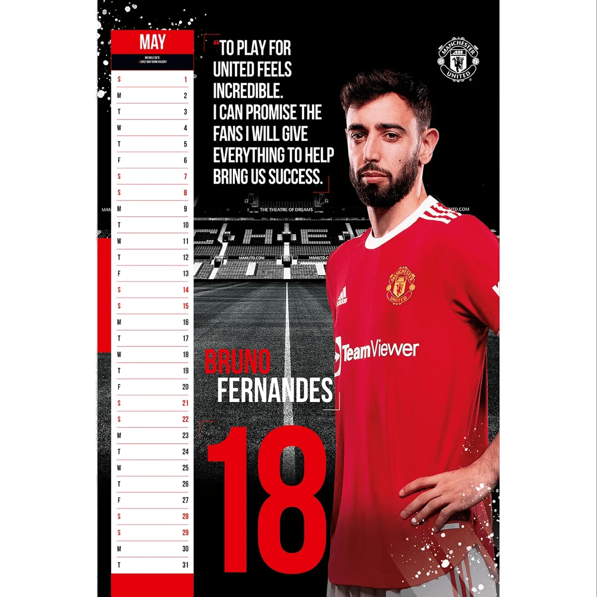 Manchester United 2022 Official Calendar (Individual 3)