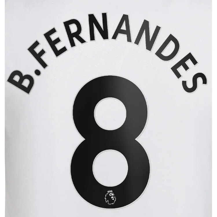 Manchester United 2022/23 Away B. Fernandes #8 Jersey Name Set Black