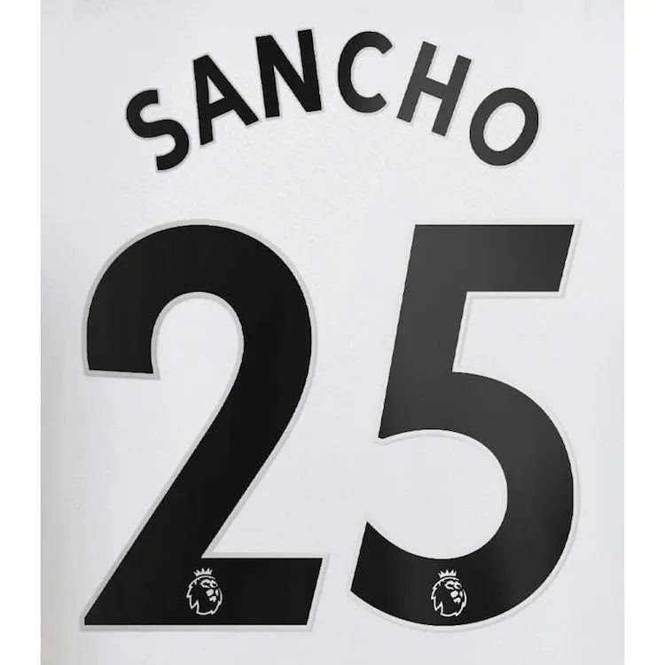 Manchester United 2022/23 Away Sancho #25 Jersey Name Set Black