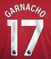 Manchester United 2023-Home Garnacho #17 Jersey Name Set-White