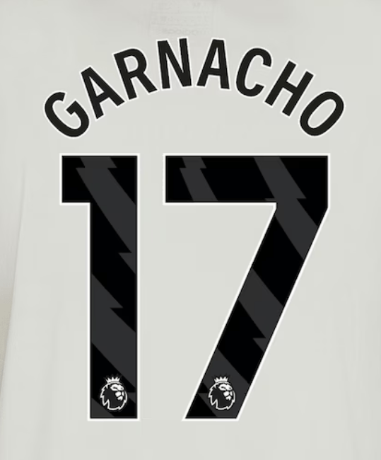 Manchester United 2024-Third GARNACHO #17 Official Name Set-Black