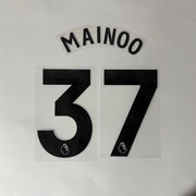 Manchester United 2024-Third MAINOO #37 Youth Official Name Set-Black