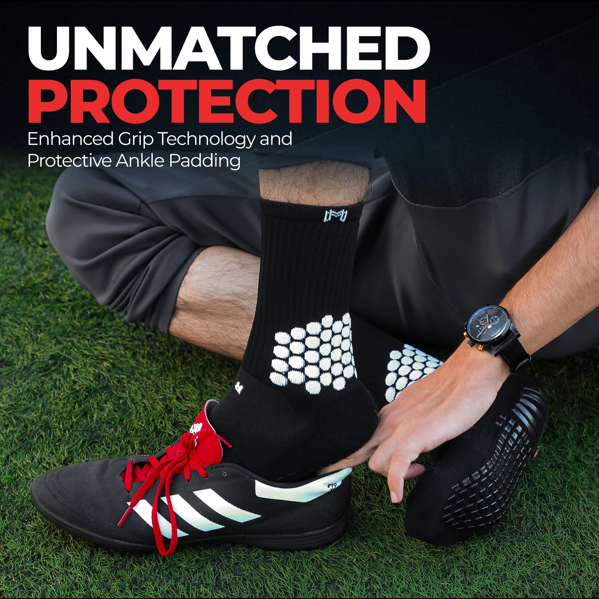 MEDICAPTAIN Grip Socks With Cushioned Ankle Protection – ProSoccer