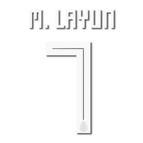 Mexico 2018 Home M. Layun #7 Jersey Name Set