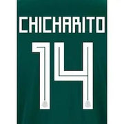 Mexico 2018 Youth Home Chicharito #14 Jersey Name Set