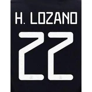 Mexico 2019/20 Home H. Lozano #22 Jersey Name Set