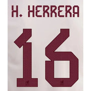 Mexico 2022-23 Away H. Herrera #16 Jersey Name Set