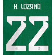 Mexico 2022-23 Home Lozano #22 Youth Jersey Name Set