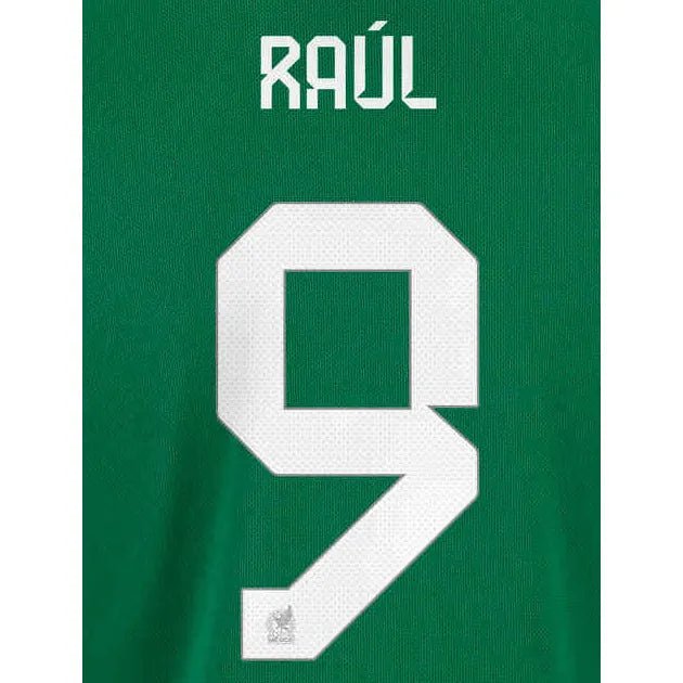 Mexico 2022-23 Home Raul #9 Youth Jersey Name And Number Set (Back)