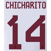 Mexico 2022/23 Away Chicharito #14 Jersey Name Set