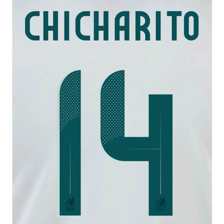 Mexico 2024/25 Away Chicharito #14 Jersey Name Set