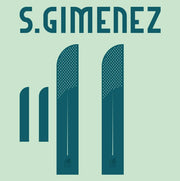 Mexico 2024/25 Away S. Gimenez #11 Jersey Name Set