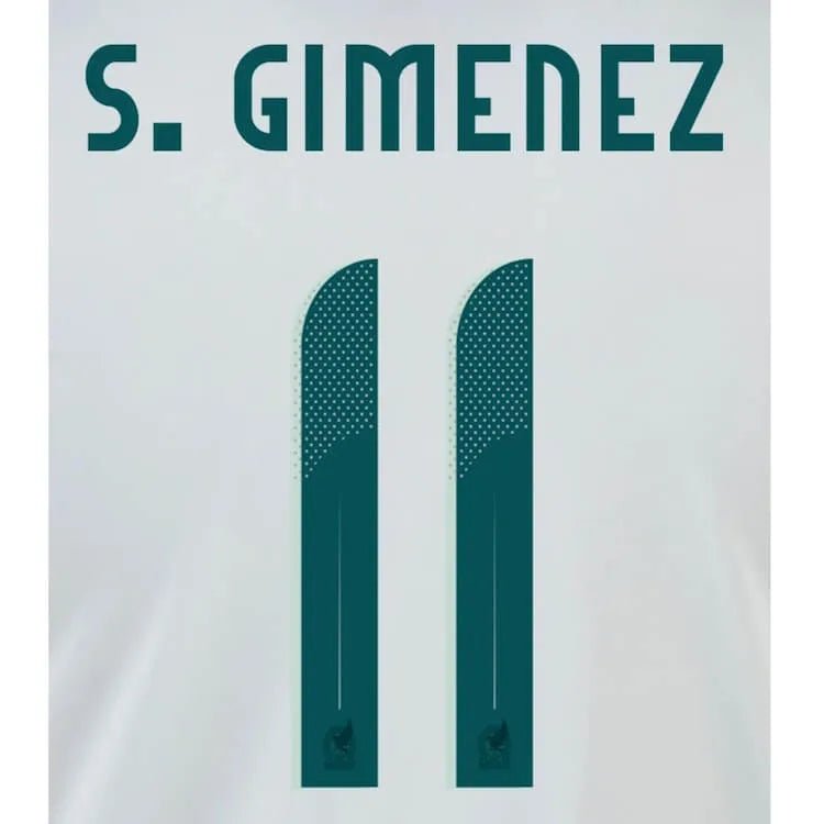 Mexico 2024/25 Away S. Gimenez #11 Youth Jersey Name Set (Back)