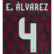 Mexico 2024/25 Home E. Alvarez #4 Jersey Name Set