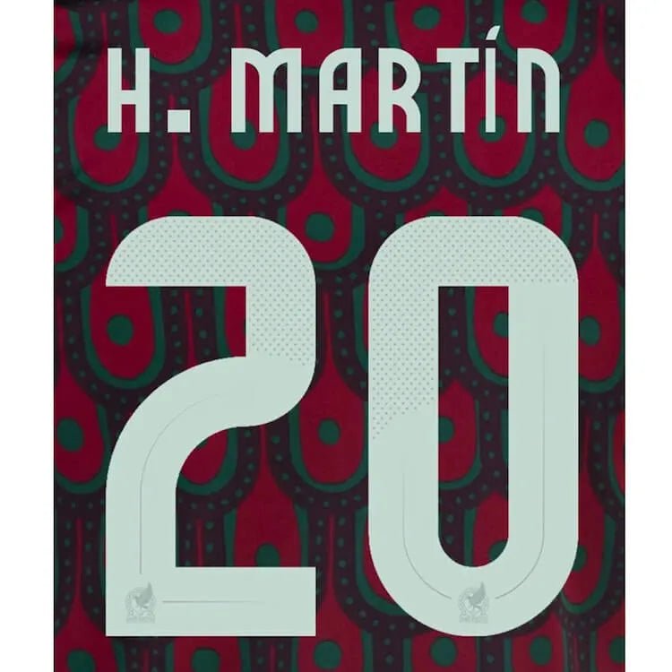 Mexico 2024 25 Home H. Martin #20 Jersey Name Set (Back)