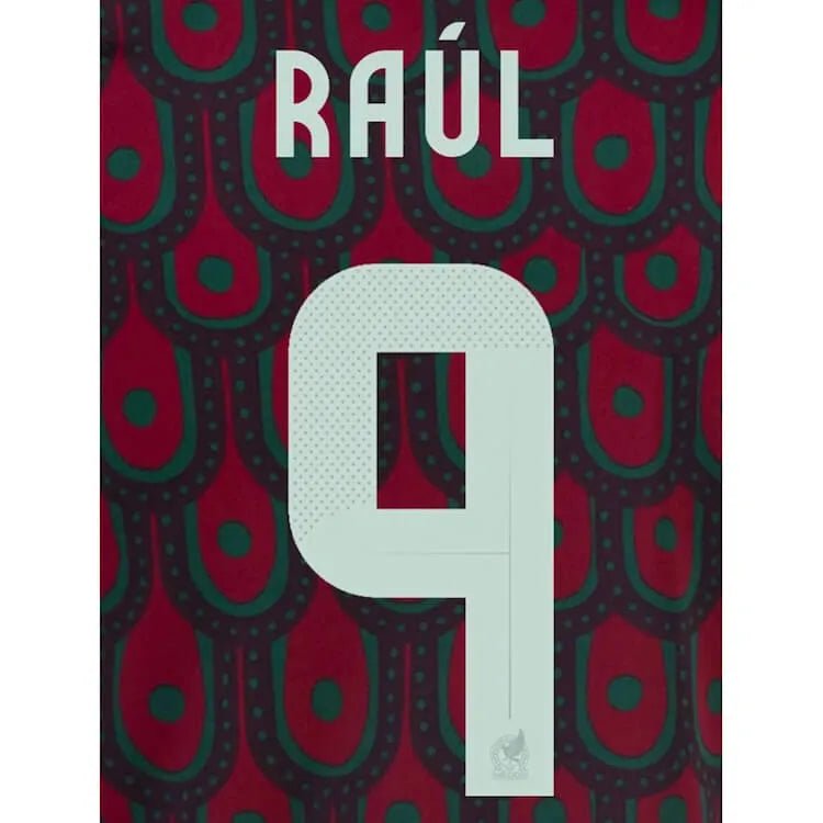 Mexico 2024/25 Home Raul #9 Youth Jersey Name Set (Back)