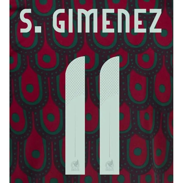 Mexico 2024_25 Home S. Gimenez #11 Jersey Name Set (Back)