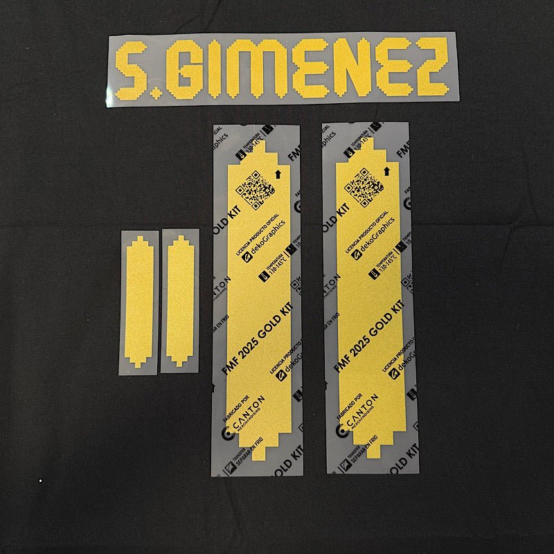 Mexico 2025 (Gold Cup) Home S. GIMENEZ #11 Official Name Set