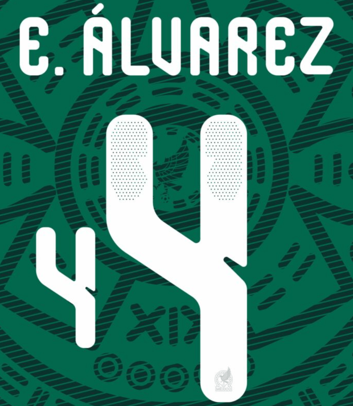 Mexico 2026- Home E. ALVAREZ #4 Official Name Set