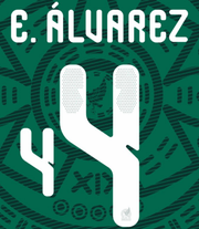 Mexico 2026- Home E. ALVAREZ #4 Official Name Set