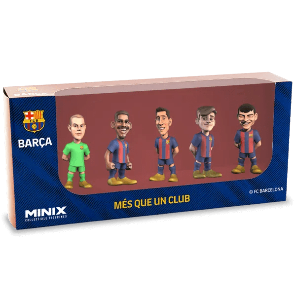 Minix Barcelona 7 cm 5-Pack - Araujo, Ter Stegen, Lewandowski, Gavi, Pedri (Set)