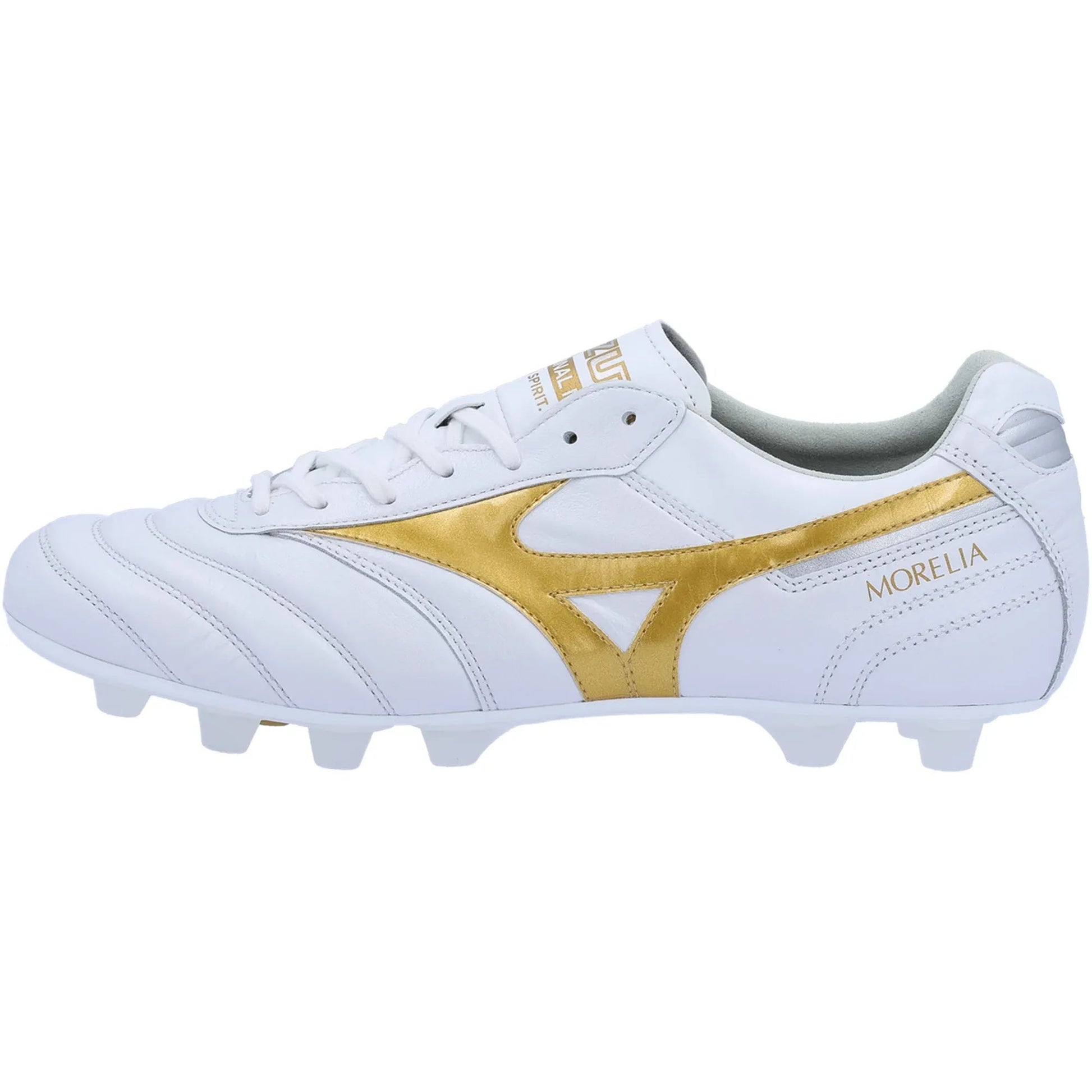 Mizuno Morelia II Made in Japan Firm Ground Soccer Cleats-Bright Gold Pack (SP26) (Side 1)