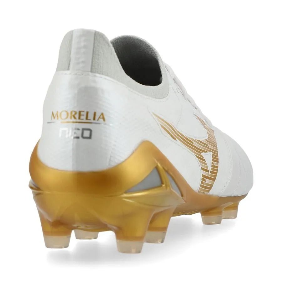 Mizuno Morelia Neo IV Beta Elite Firm Ground Soccer Cleats -Bright Gold Pack (SP26) (Back)