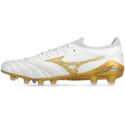 Mizuno Morelia Neo IV Beta Elite Firm Ground Soccer Cleats -Bright Gold Pack (SP26) (Side 1)