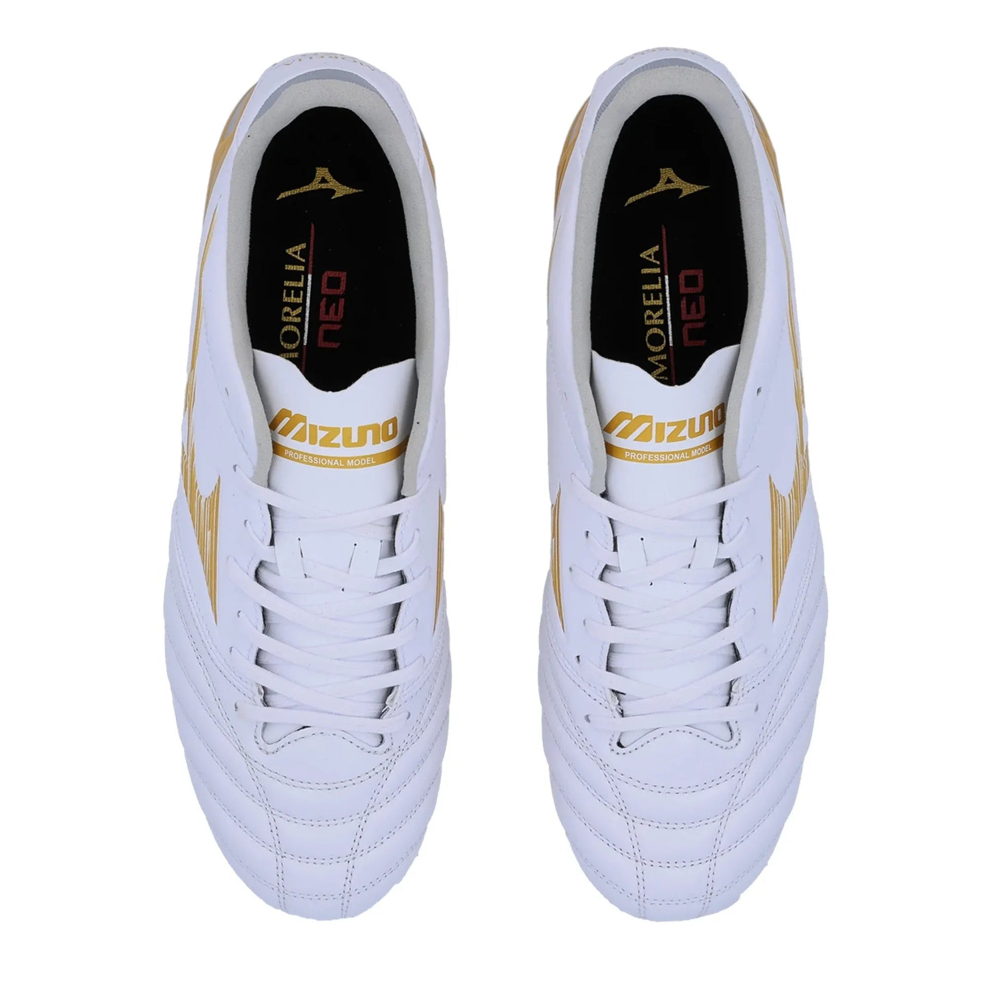 Mizuno Morelia Neo IV Pro Artificial Grass Soccer Cleats - Bright Gold Pack (SP26) (Pair - Top)