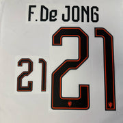 Netherlands 2026 Home/ Away F. DE JONG #21 Official Name Set