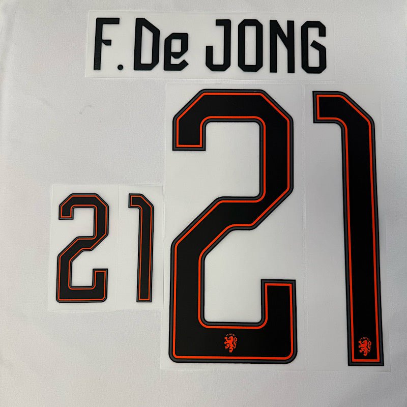 Netherlands 2026 Home/ Away F. DE JONG #21 Official Name Set