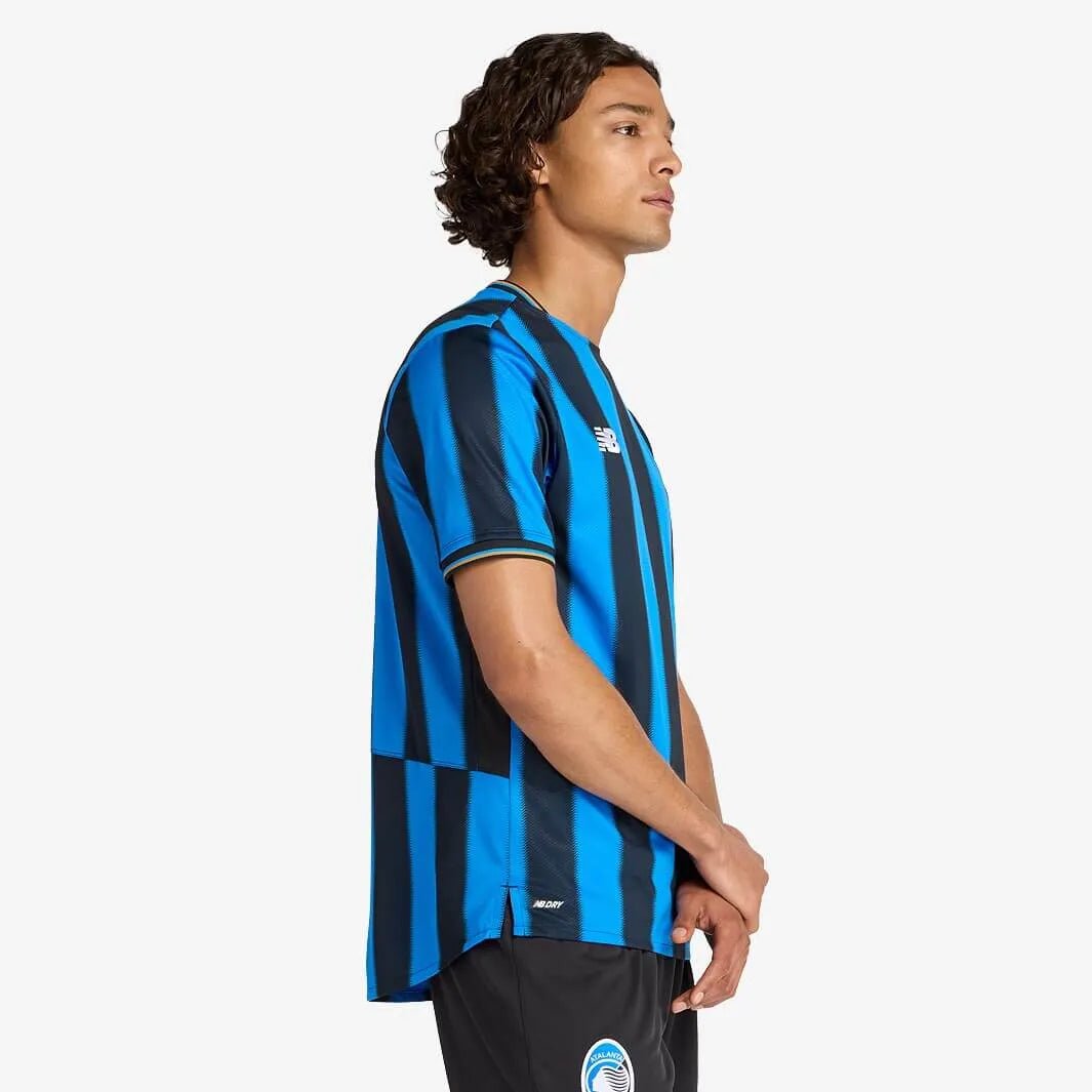 New Balance 2025-26 Atalanta Men's Stadium Home Soccer Jersey No Sponsor (Model - Side)
