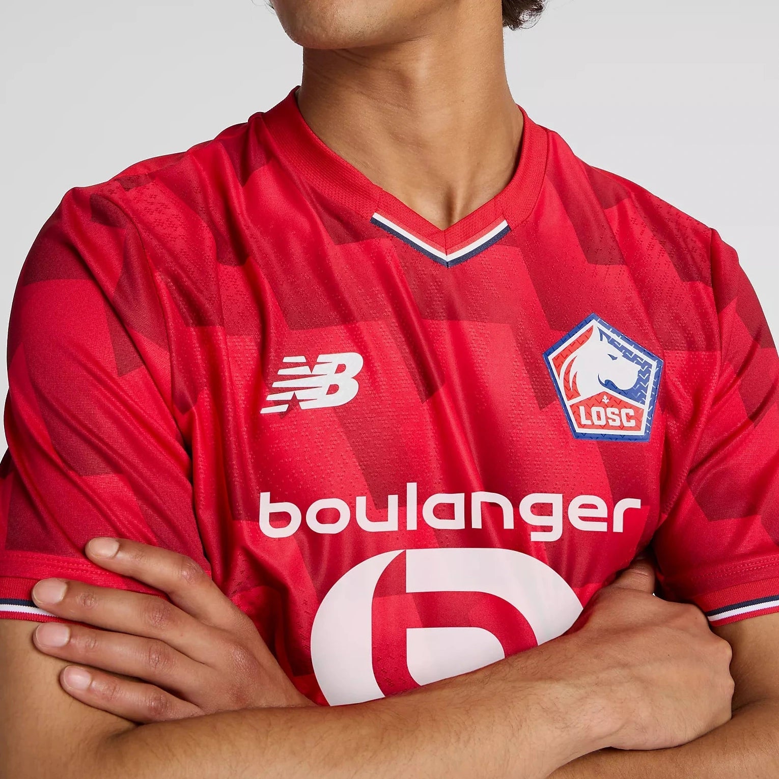 New Balance 2025-26 Lille Men's Authentic Home Soccer Jersey (Detail 1)