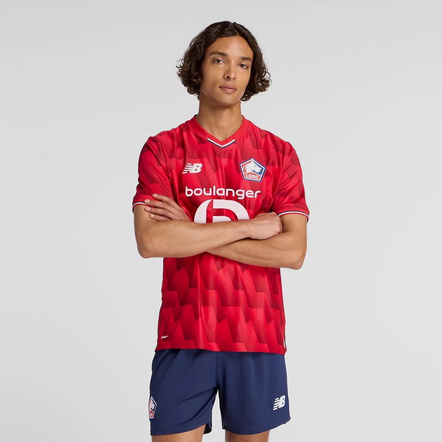 New Balance 2025-26 Lille Men's Authentic Home Soccer Jersey (Model - Front)